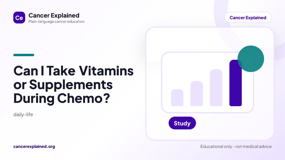 Visual summary for Can I Take Vitamins or Supplements During Chemo?