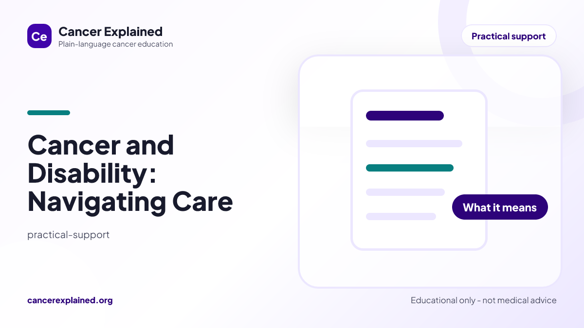 Visual summary for Cancer and Disability: Navigating Care