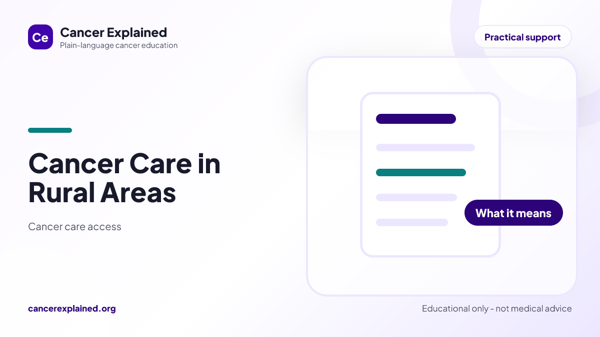 Visual summary for Cancer Care in Rural Areas