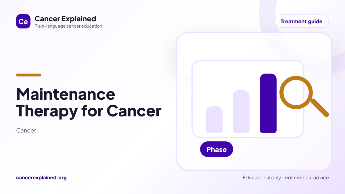 Visual summary for Maintenance Therapy for Cancer