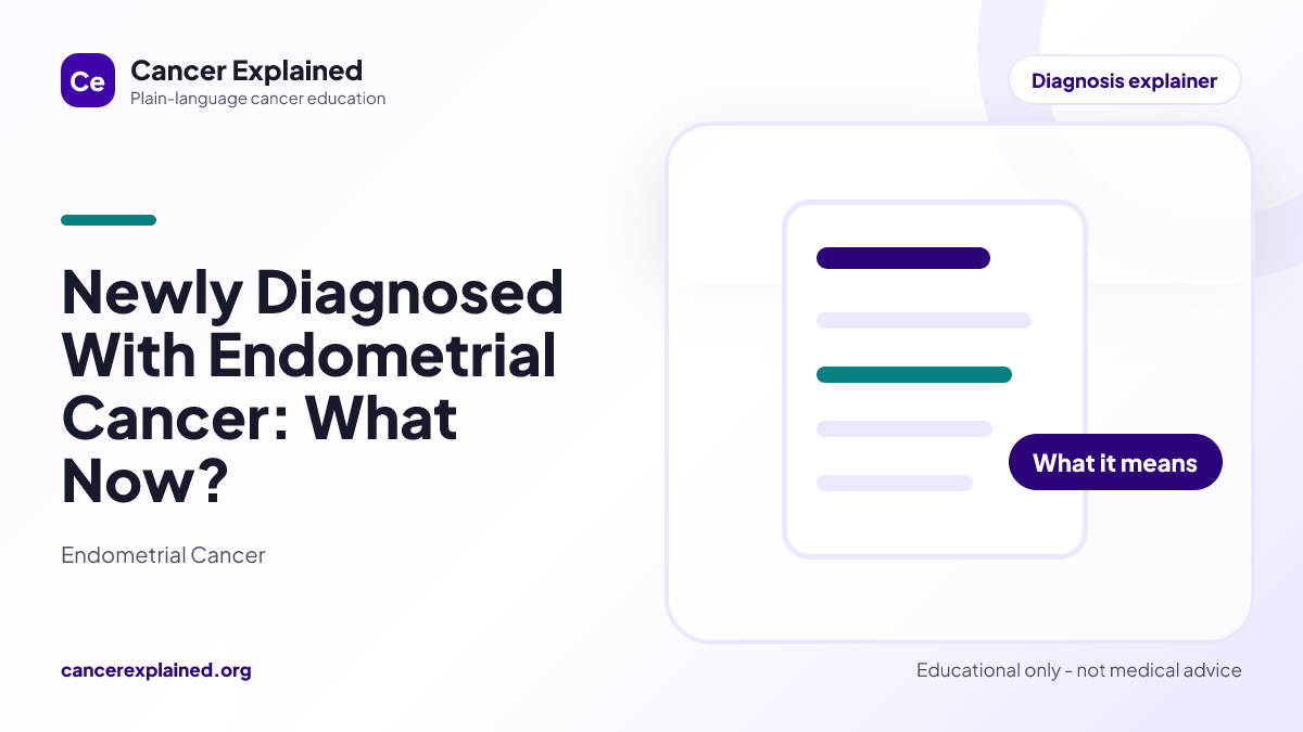 Visual summary for Newly Diagnosed With Endometrial Cancer: What Now?