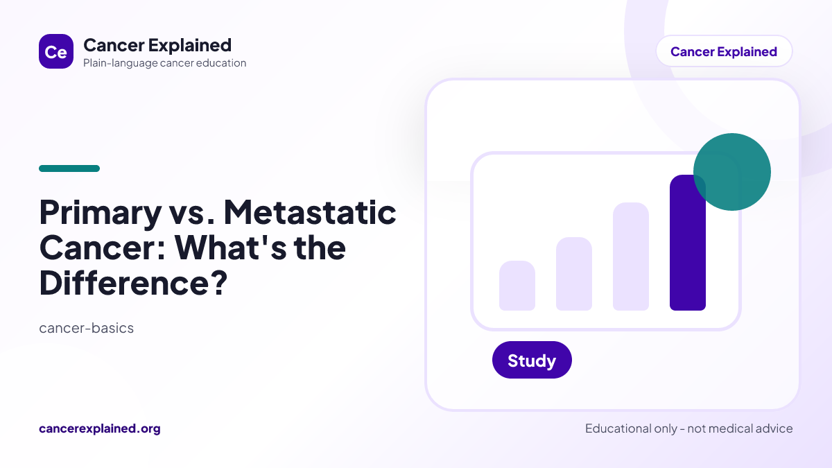 Visual summary for Primary vs. Metastatic Cancer: What's the Difference?