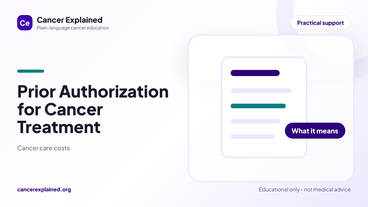 Visual summary for Prior Authorization for Cancer Treatment