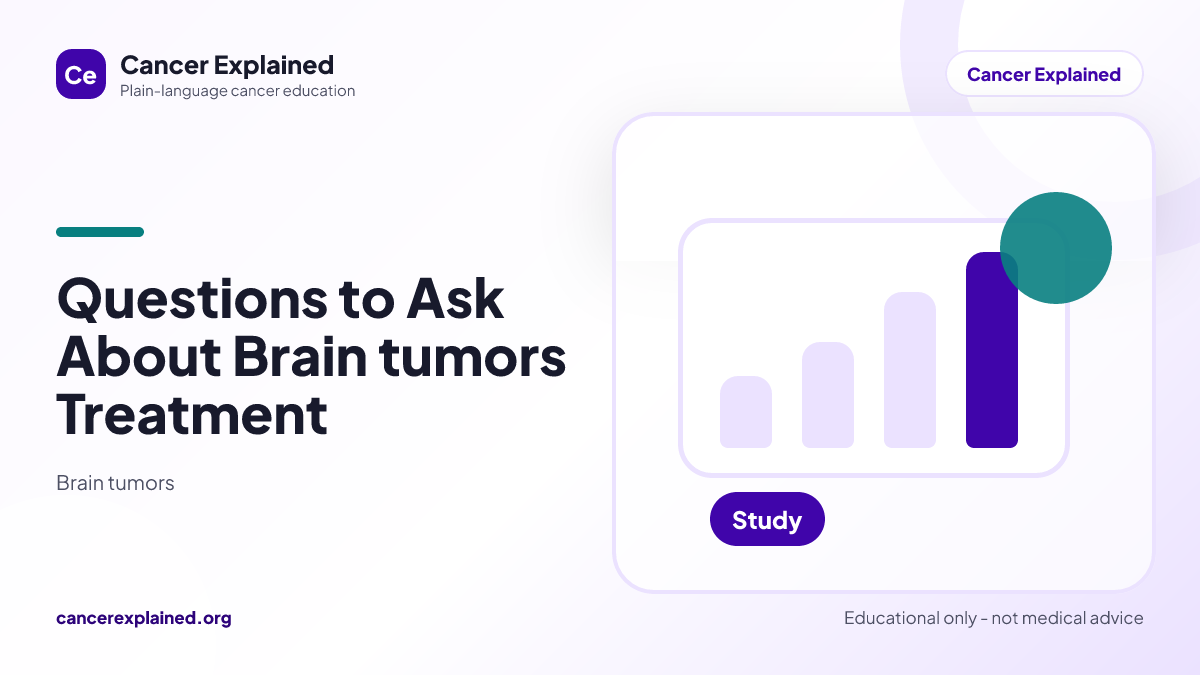 Visual summary for Questions to Ask About Brain tumors Treatment