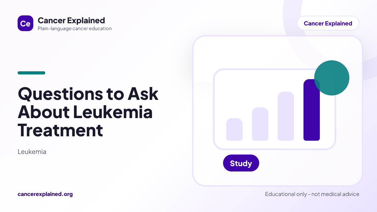 Visual summary for Questions to Ask About Leukemia Treatment