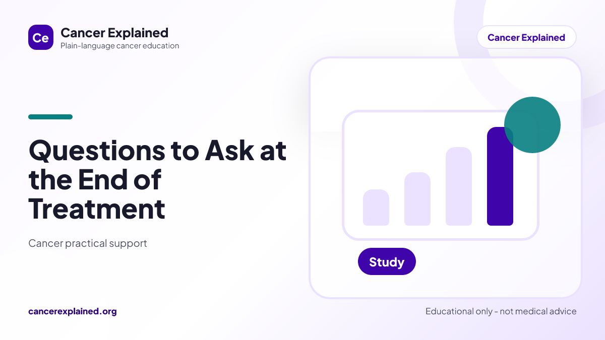 Visual summary for Questions to Ask at the End of Treatment