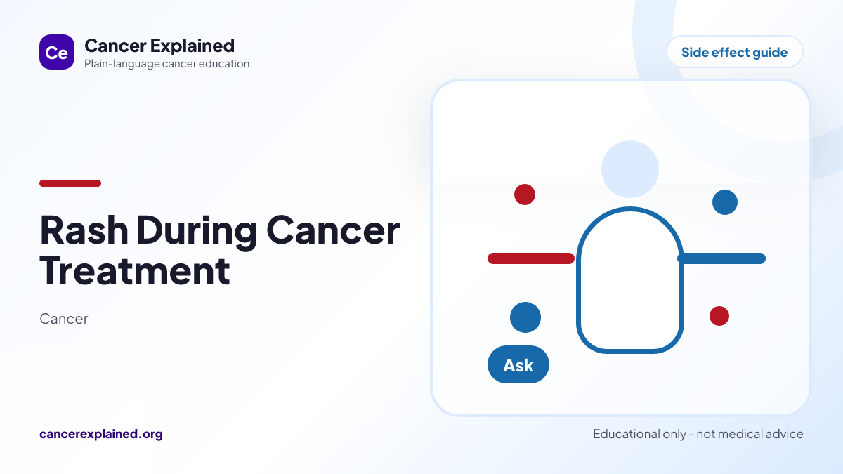 Visual summary for Rash During Cancer Treatment