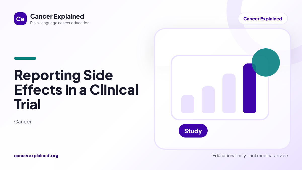 Visual summary for Reporting Side Effects in a Clinical Trial