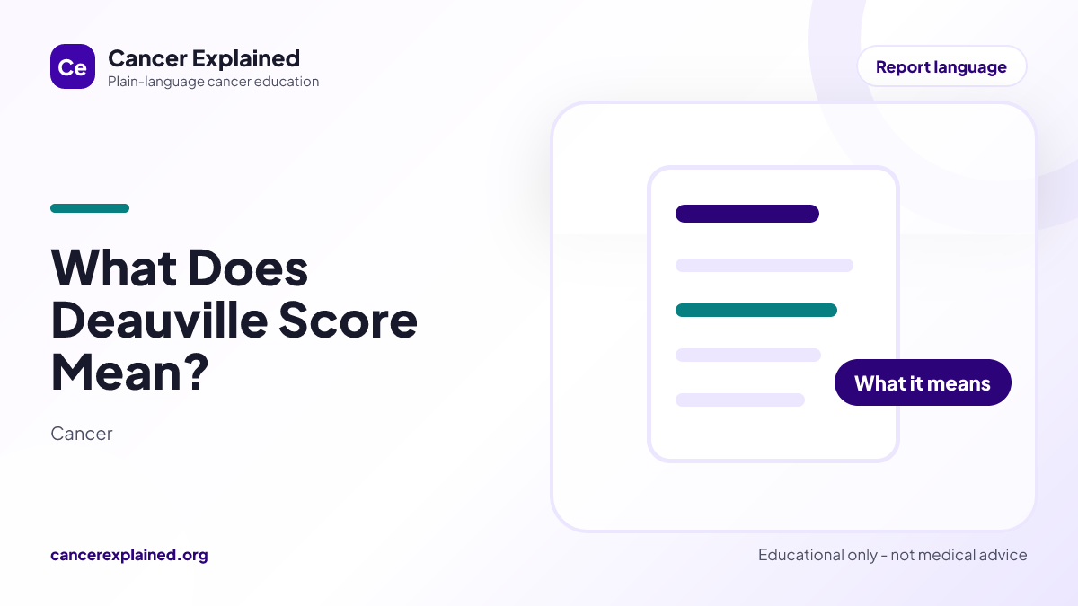 Visual summary for What Does Deauville Score Mean?