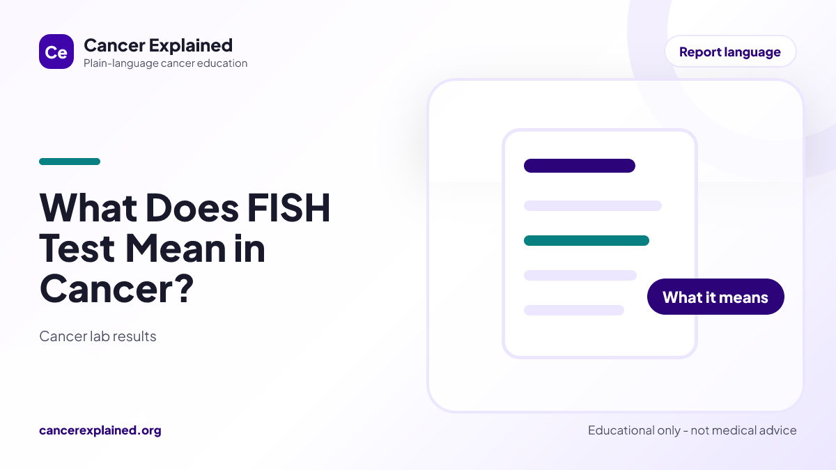 Visual summary for What Does FISH Test Mean in Cancer?
