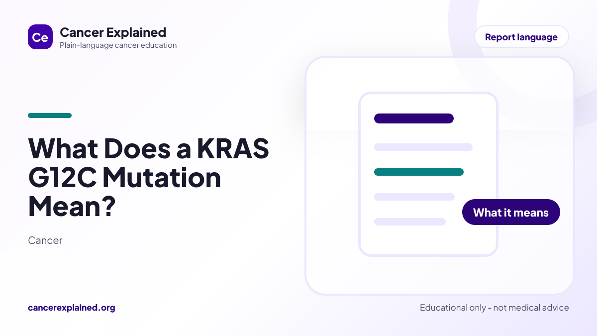 Visual summary for What Does a KRAS G12C Mutation Mean?