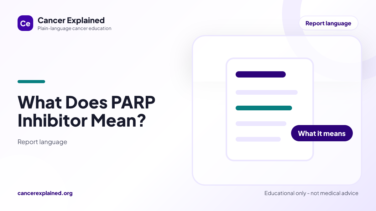 Visual summary for What Does PARP Inhibitor Mean?