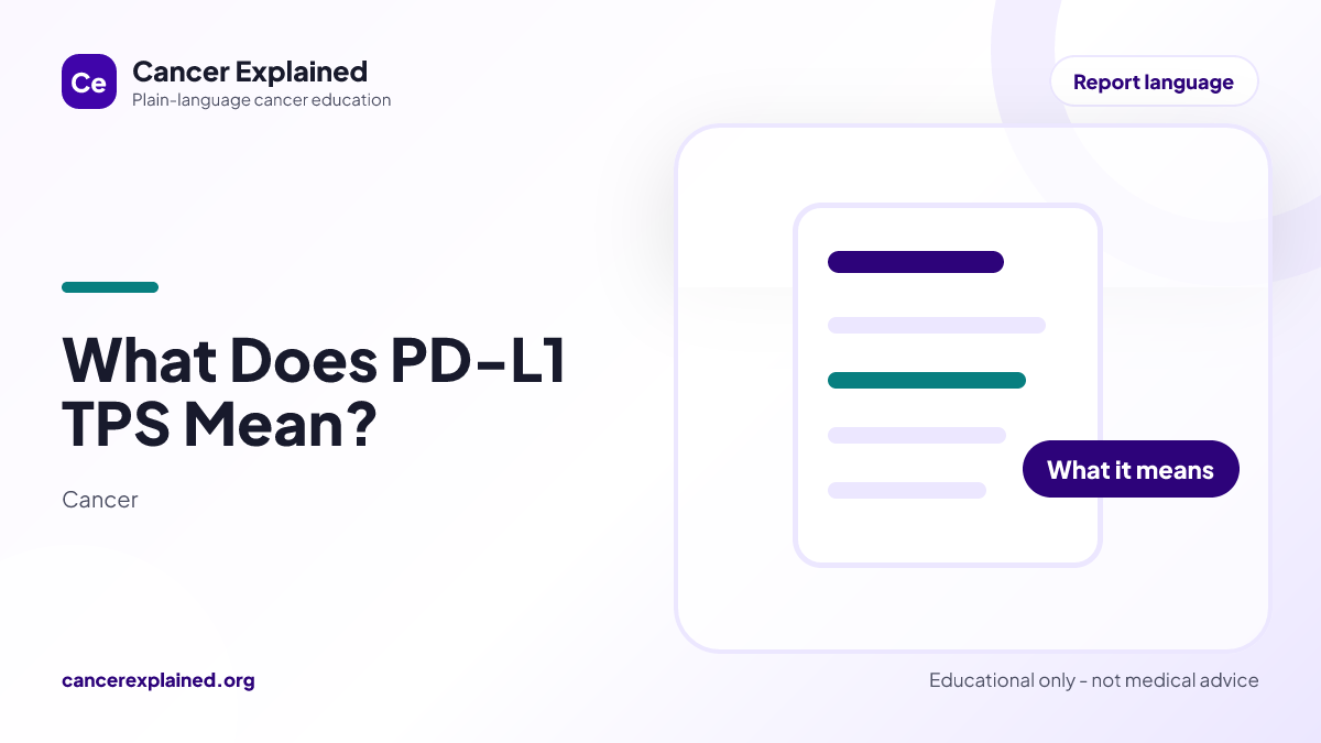 Visual summary for What Does PD-L1 TPS Mean?