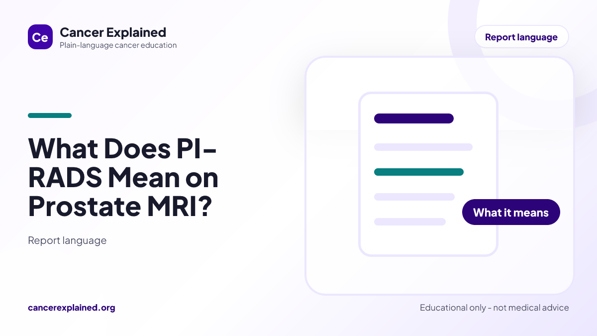 Visual summary for What Does PI-RADS Mean on Prostate MRI?