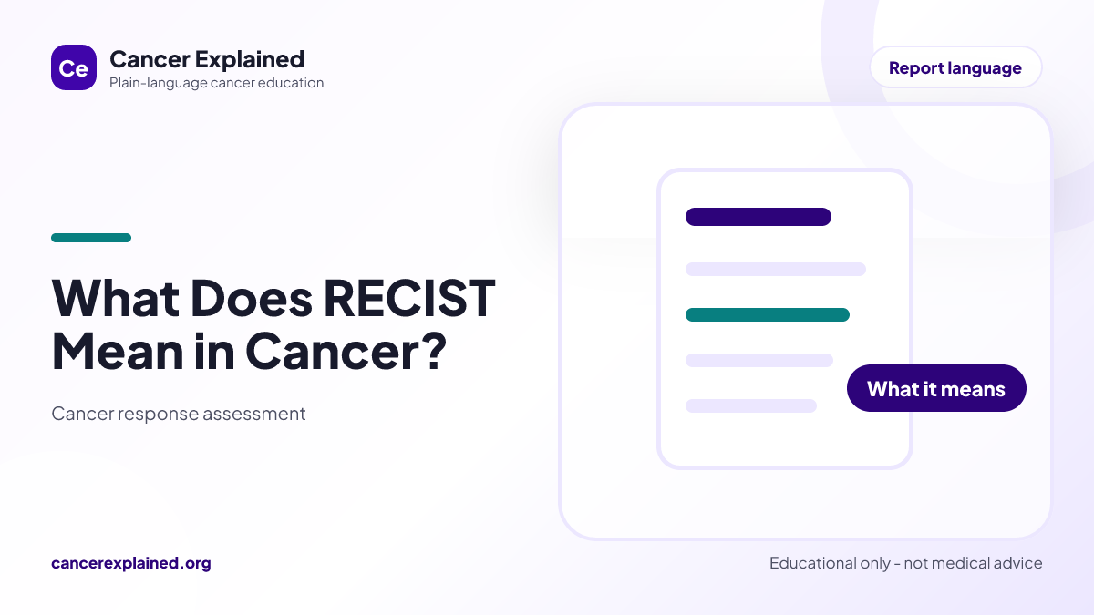 Visual summary for What Does RECIST Mean in Cancer?