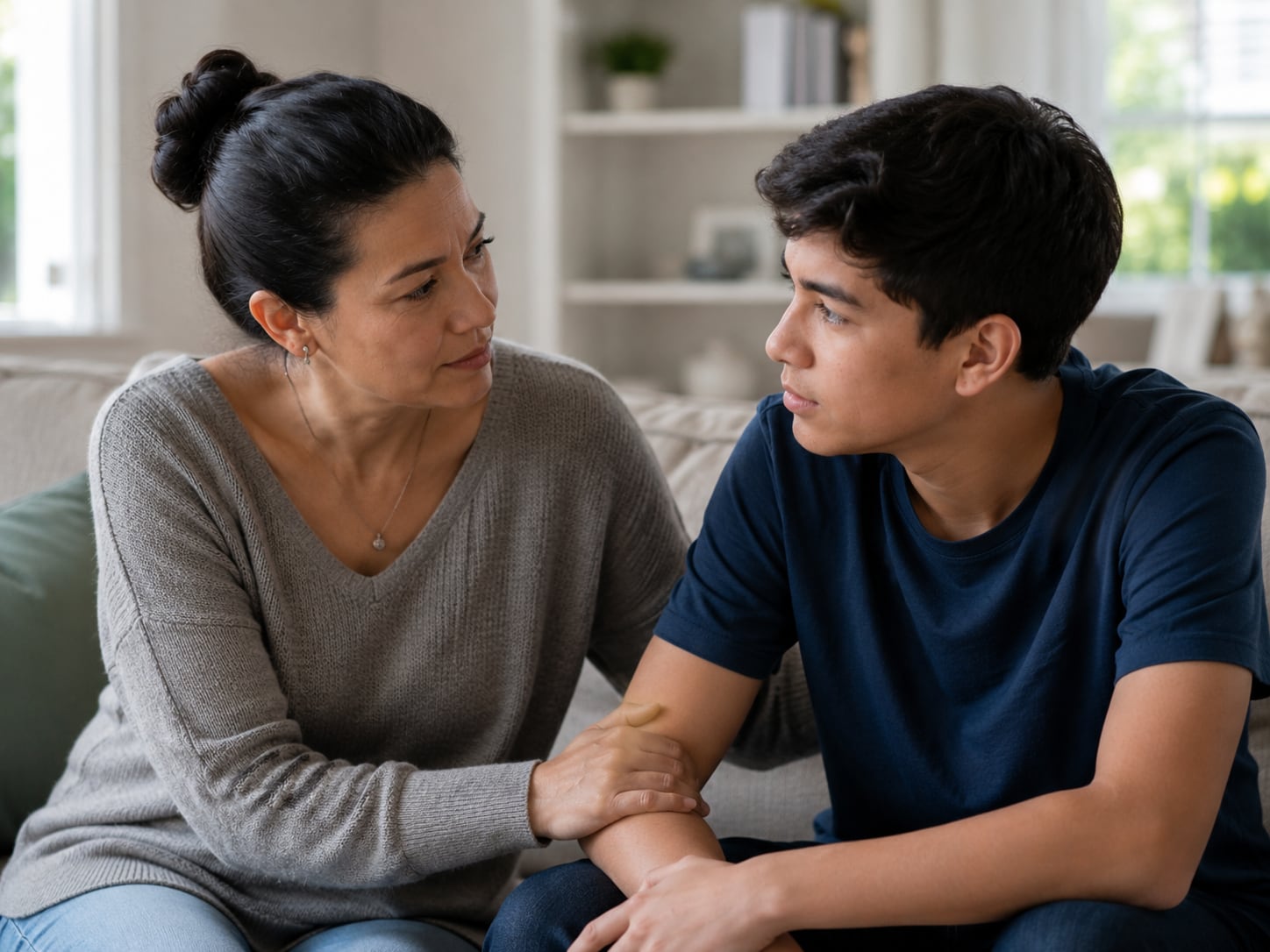 A patient, caregiver, or clinician engaged in an authentic care interaction related to caregivers