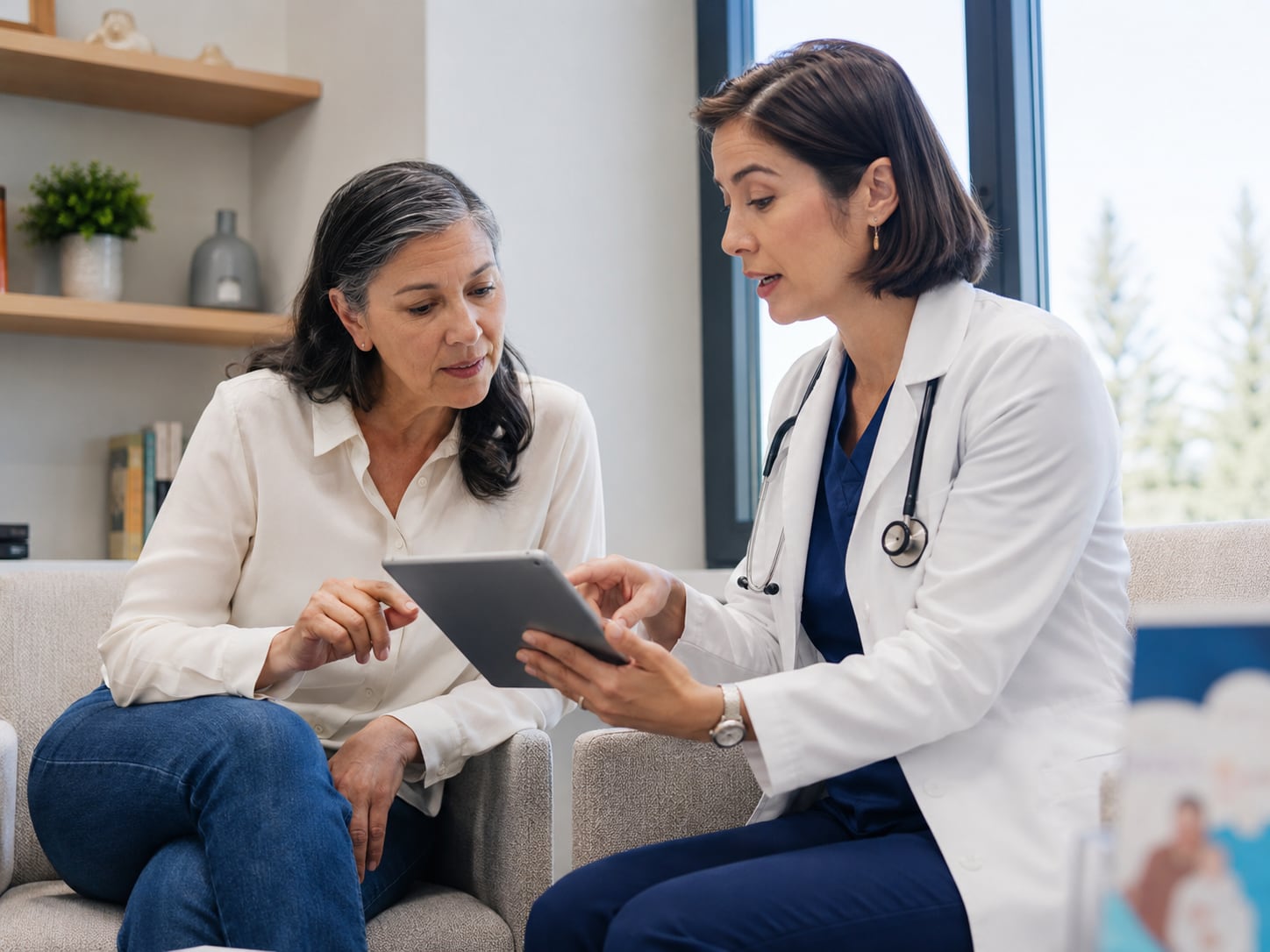 A patient, caregiver, or clinician engaged in an authentic care interaction related to caregivers