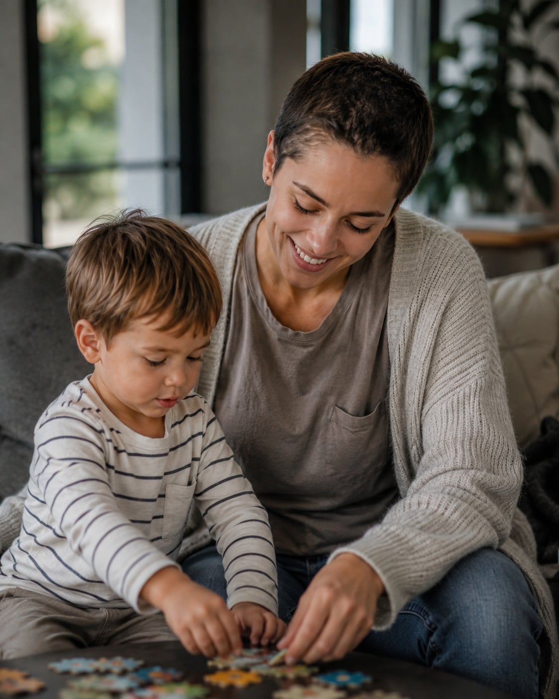 A patient, caregiver, or clinician engaged in an authentic care interaction related to diagnosis
