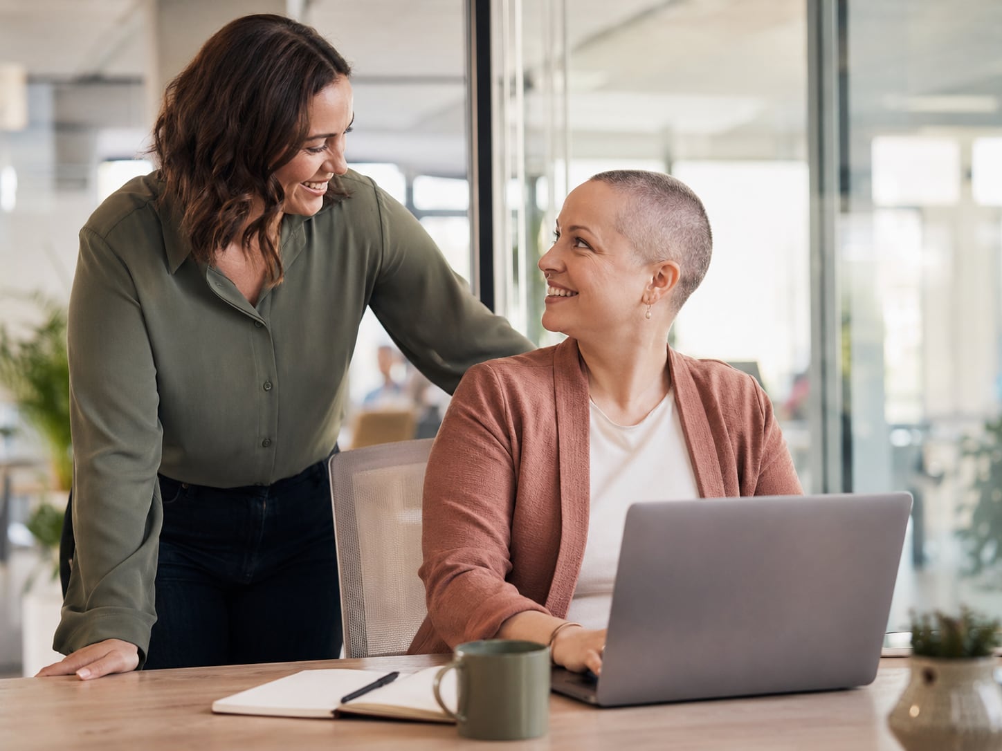 A patient, caregiver, or clinician engaged in an authentic care interaction related to diagnosis