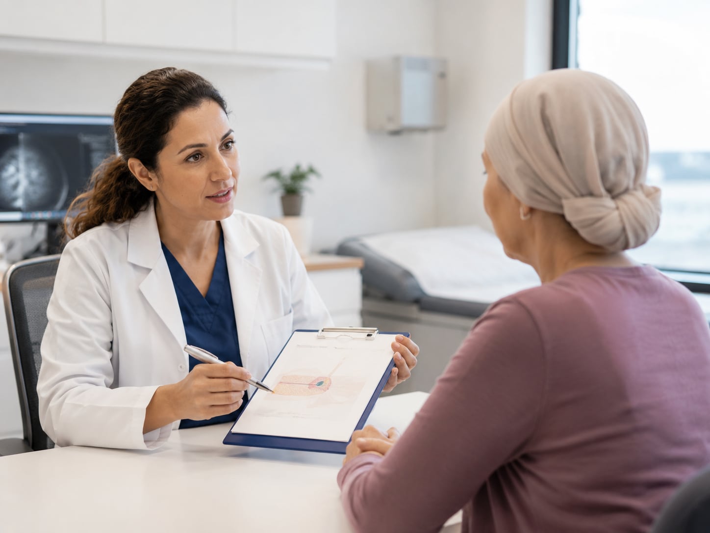 A patient, caregiver, or clinician engaged in an authentic care interaction related to diagnosis
