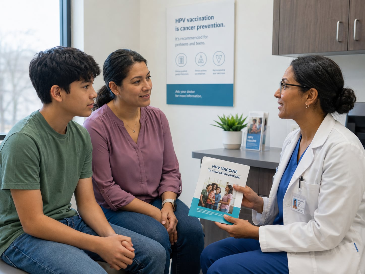 A patient, caregiver, or clinician engaged in an authentic care interaction related to prevention