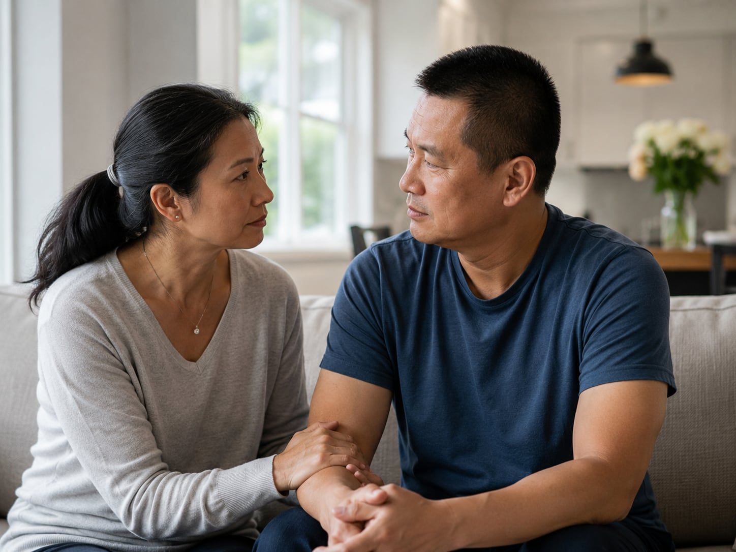 A patient, caregiver, or clinician engaged in an authentic care interaction related to symptoms